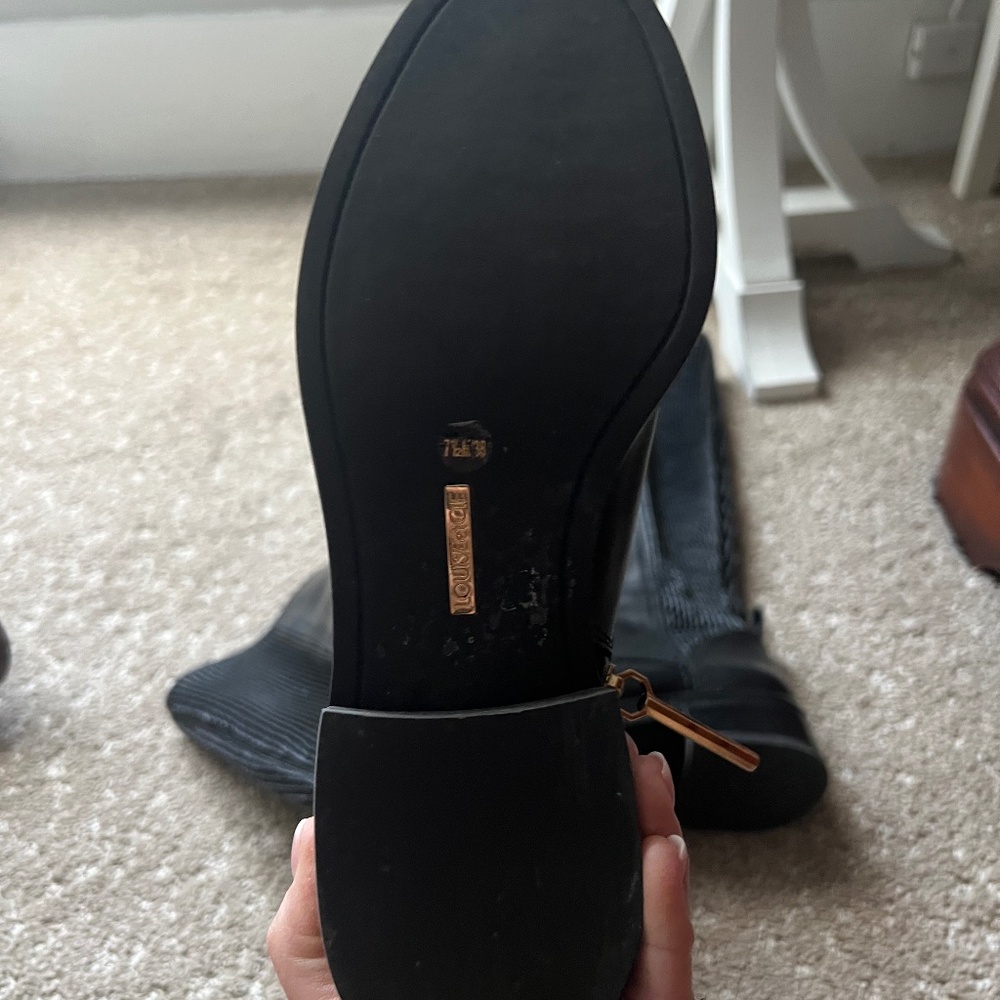Black leather Riding Boots